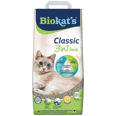 Наповнювач для туалету Biokat's Fresh 3in1 бентонітовий (0.1 – 5 мм) 10 л (4002064614212)