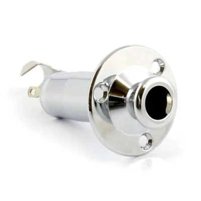 Вихідний роз'єм для гітари Paxphil Screw Mount Stereo Endpin Jack (Chrome) (LJ-35/3P CR)