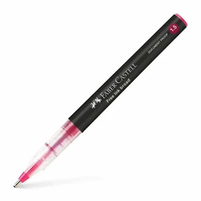 Ролер Faber-Castell Free Ink rollerball, колір чорнила темно-червоний, 1,5 мм, одноразовий (31340)