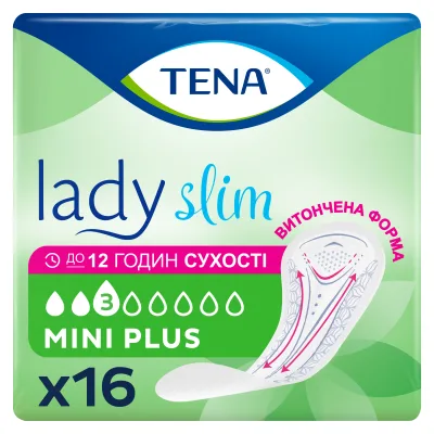 Урологічні прокладки Tena Lady Slim Mini Plus 16 шт. (7322540852868)