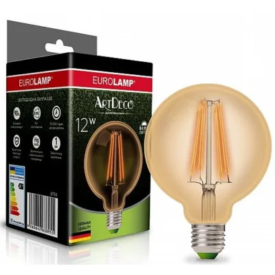 Лампочка Eurolamp G95 12W E27 4000K (LED-G95-12274(Amber))