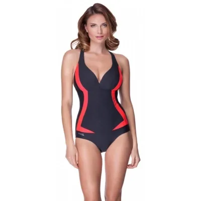 Купальник Aqua Speed Greta 351-03 темно-сірий, рожевий 36 (5908217655349)