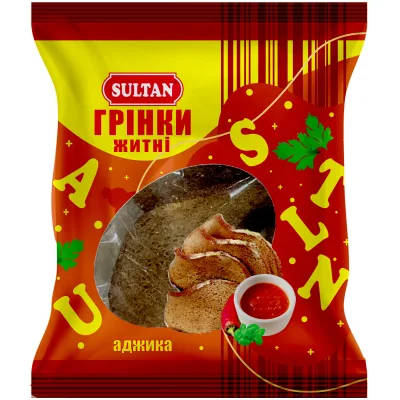 Сухарики Sultan житні "аджика" 80 г (slt.51080)