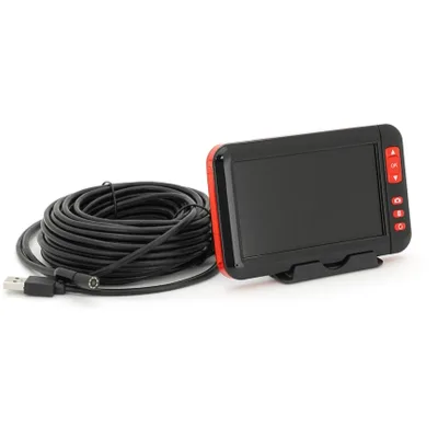 Інспекційна камера Voltronic міні камера 8 mm, LCD дисплей-4.3 дюйми, підсвічування 8 світлодіодів, довжина кабелю 10м (YT-En-2SW+W)