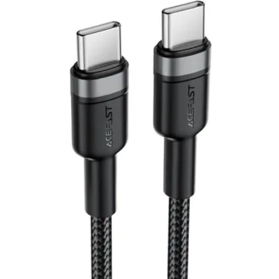 Дата кабель USB-C to USB-C 1.2m 60W black Acefast (6974316285137)