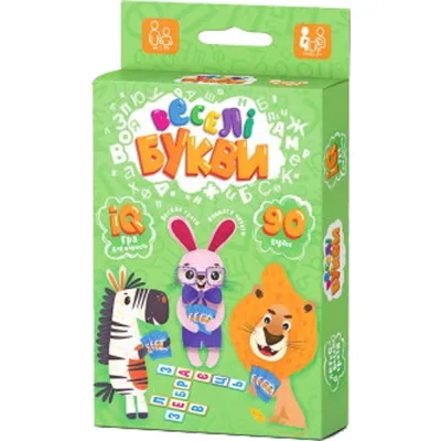 Настільна гра Danko Toys Веселі літери, українська (G-VB-01U)