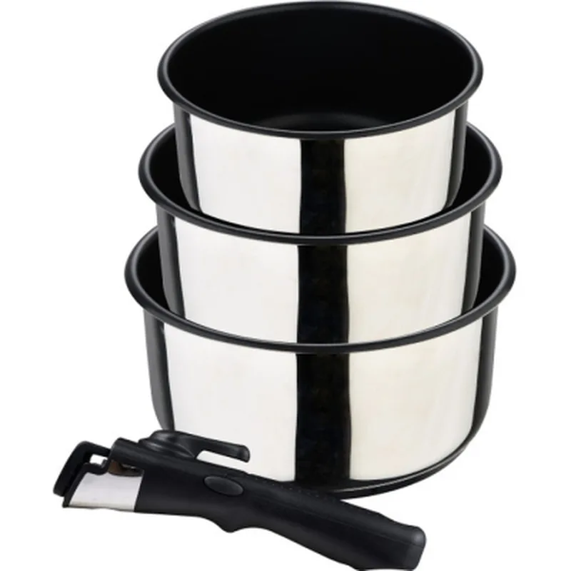 Ківш Bergner Click & cook, набір зі знімною ручкою 1.5/2.1/3 л, 4 предмети (BG-32293-MM)