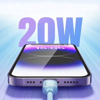 Дата кабель USB-C to Lightning 1.0m 20W blue Essager (EXCTL-WL03-P)