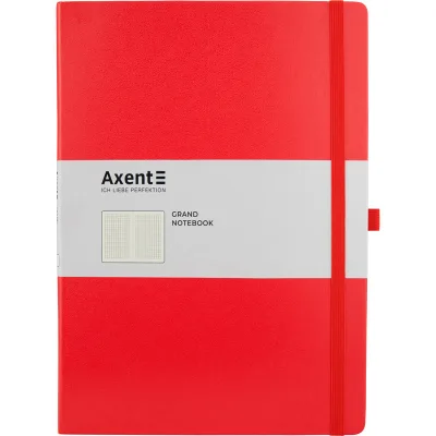 Блокнот Axent Partner Grand, 210х295, 100 арк, кліт, червоний (8203-06-A)