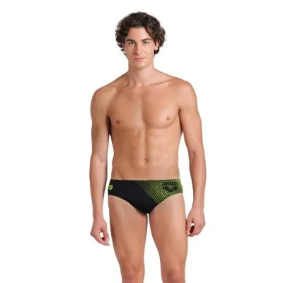 Плавки Arena Foggy Dots Swim Briefs 008482-506 чорний, жовтий 85 (3468337530954)