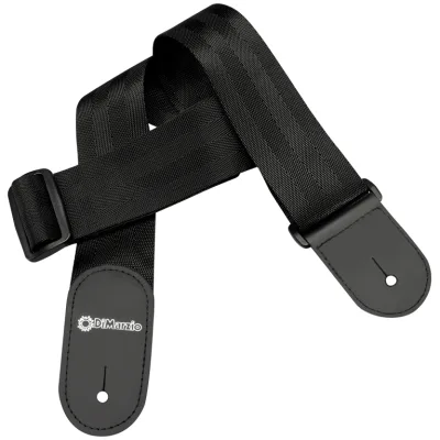 Ремінь для гітари DiMarzio Nylon With Leather Ends Black (DD3100NBK)