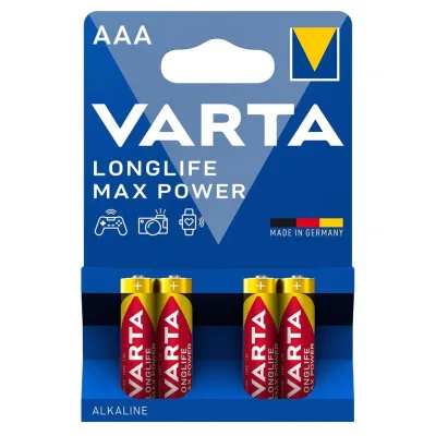 Батарейка Varta AAA Longlife Max Power лужна * 4 (04703101404)