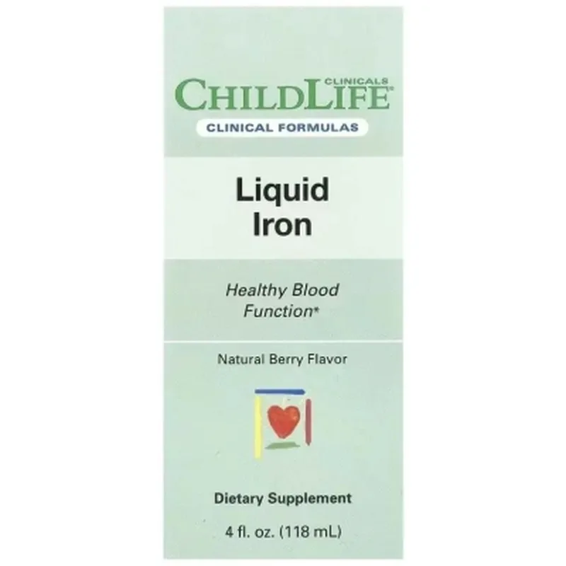 Вітамінно-мінеральний комплекс ChildLife Clinicals Залізо рідке, смак ягід, Liquid Iron, 118 мл (CLC30701)