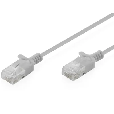 Патч-корд 1м, UTP, cat.6, Sliim, AWG 32/7, Cu, LSZH, grey Digitus (DK-1618-010S)