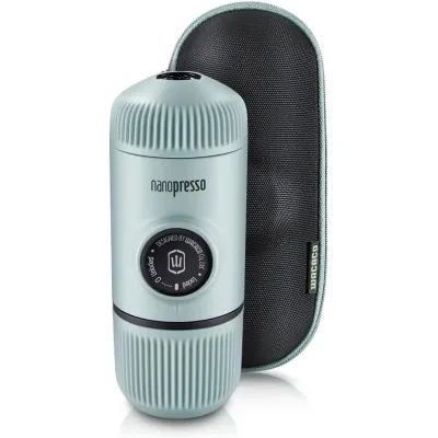 Кавоварка кемпінгова Wacaco Nanopresso з чохлом блакитна (WNANOBLUE)