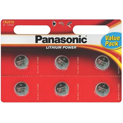 Батарейка Panasonic CR 2016 BL 6шт
