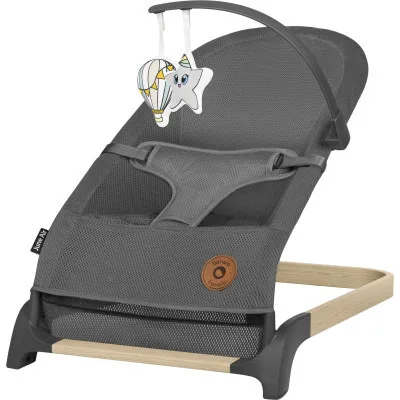 Крісло-гойдалка Lionelo шезлонг June air grey graphite (LO-JUNE AIR GREY GRAPHITE)