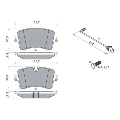 Гальмівні колодки Bosch 0 986 494 488