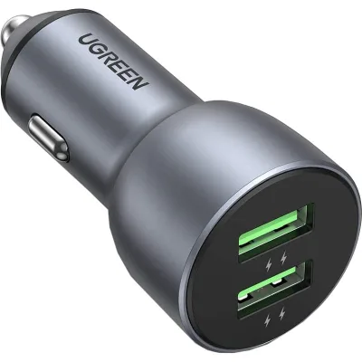 Зарядний пристрій Ugreen CD213 2xUSB Fast Car Charger (Dark Blue) (UGR-10144)