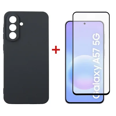 Чохол до мобільного телефона Dengos Carbon Cover + Glass Samsung Galaxy A57 Black (DG-KM-195)