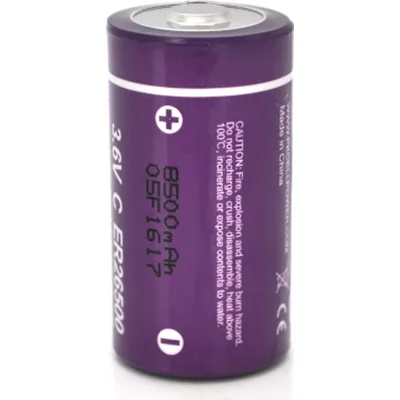 Батарейка ER26500 (size C), 3.6V 8500mah, Lithium, OEM PkCell (ER26500)