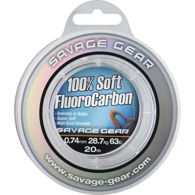 Флюорокарбон Savage Gear Soft Fluorocarbon 15m 0.81mm 33.0kg Clear (1854.22.37)