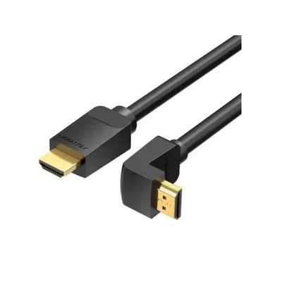 Кабель мультимедійний HDMI M to HDMI M 3.0m V2.0 4K60Hz 90° corner black Vention (AARBI)