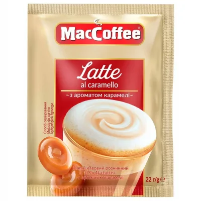 Кава MacCoffee Latte Al Caramello (46227) (упаковка 20 шт)