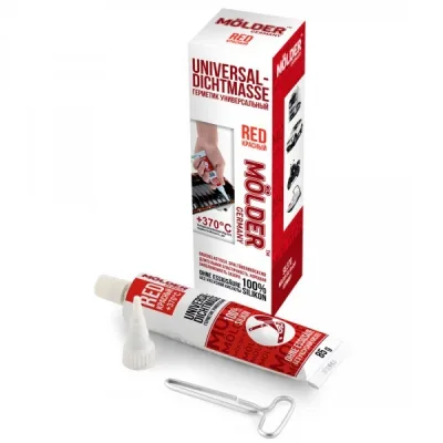 Герметик автомобільний MOLDER UNIVERSAL-DICHTMASSE RED 85г +370С (SIL370)