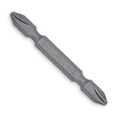 Біта для шуруповерта Toptul двостороння викруткова 1/4" PH2хPH2 L65мм (FKPH0202U)