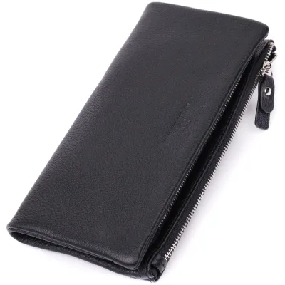 Гаманець ST Leather З натуральної шкіри Чорний (22527)