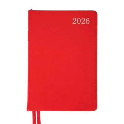 Тижневик Leo planner А5 датований 2026 "City", твердий, червоний, 368 сторінок (252666)