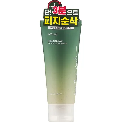 Маска для обличчя Anua Heartleaf Pore Clay Pack Глиняна змивна з каоліном і бентонітом 100 мл (8809640734281)