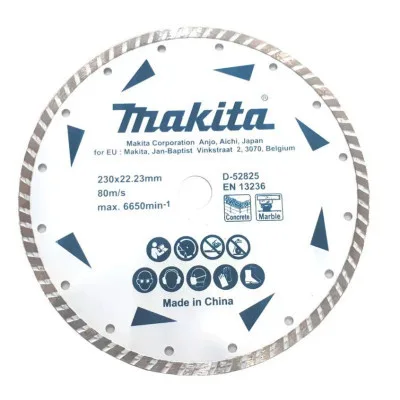 Круг відрізний Makita алмазний по бетону та мармуру турбо 230x22.23 мм (D-52825)