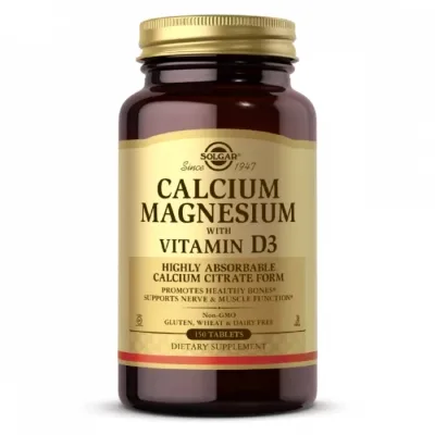 Вітамінно-мінеральний комплекс Solgar Кальцій Магній + Вітамін D3, Calcium Magnesium with Vitamin D3, 150 таблеток (SOL-00518)