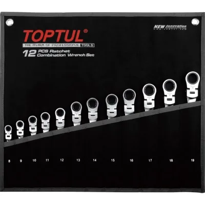 Ключ Toptul з тріскачкою та шарніром комбінований (GPAQ1204)