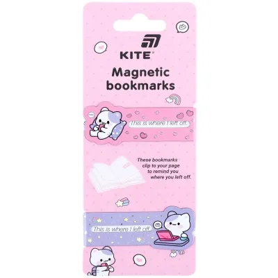 Закладки для книг Kite набір магнітних закладок-індикаторів Kawaii (K26-496-1)