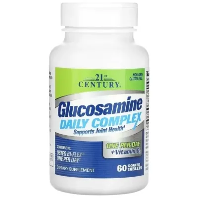 Вітамінно-мінеральний комплекс 21st Century Глюкозамін, Glucosamine Daily Complex, 60 таблеток в оболонці (CEN27708)