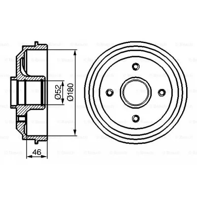 Гальмівний барабан Bosch 0 986 477 116 (упаковка 2 шт)