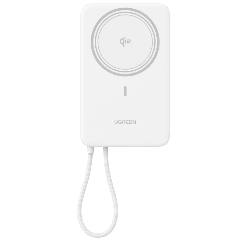 Батарея універсальна Ugreen 10000mAh 30W 1xUSB-C + 15W Magnetic Wireless + cable USB-C white (75983B)