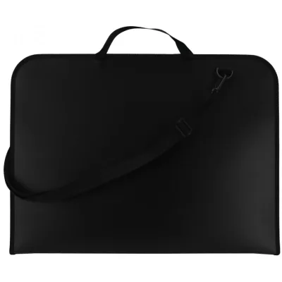 Папка - портфель Maxi А3 пластиковий на блискавці, чорний (MX30004)