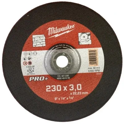 Круг відрізний Milwaukee по каменю CC 42/230х3 PRO (4932451500)