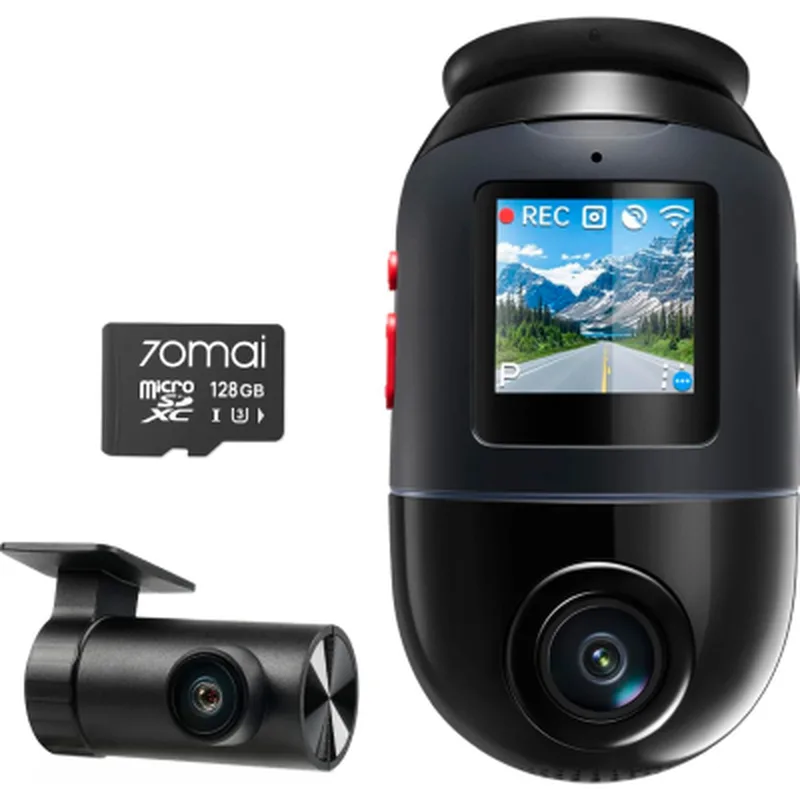Відеореєстратор Xiaomi 70mai Dash Cam X800-2 Omni 128GB Black +RC14 Rear Camera Set (1152147)