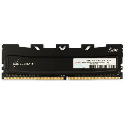 Модуль пам'яті для комп'ютера DDR4 8GB 3200 MHz Kudos Black eXceleram (EKBLACK4083216A)