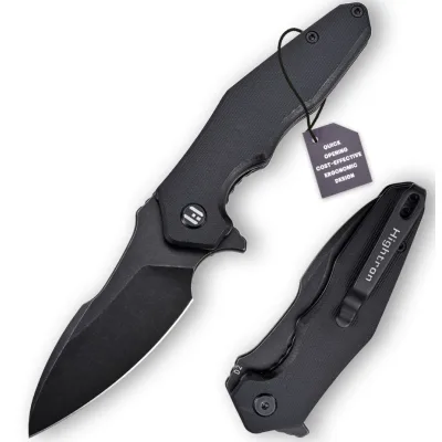 Ніж Hightron Mini Ventura, D2, G10, чорний, чорний stonewash клинок (HK05BLKBS)