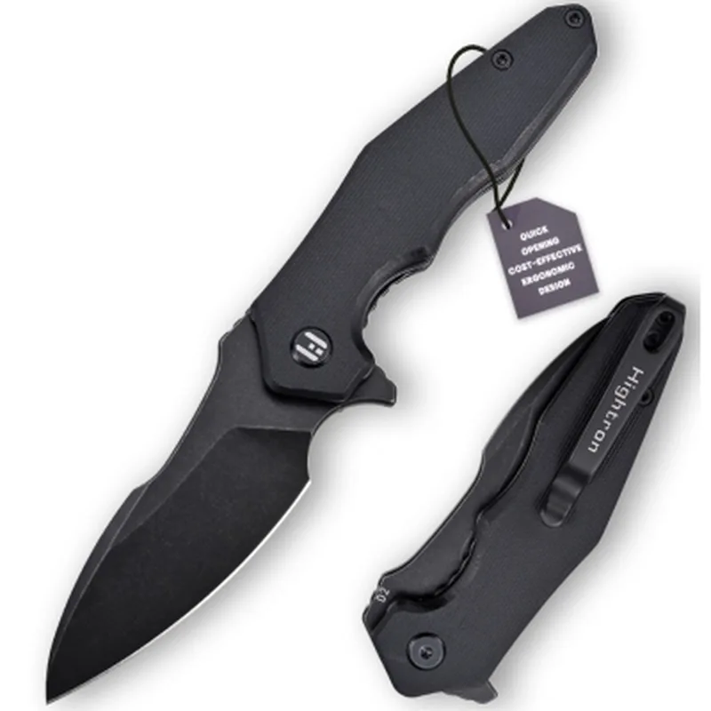 Ніж Hightron Mini Ventura, D2, G10, чорний, чорний stonewash клинок (HK05BLKBS)