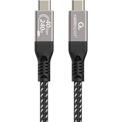Дата кабель USB-C to USB-C 0.5m USB4 240W 8K60Hz 40Gbps Cablexpert (CCBP-USB4-CMCM240-0.5M)
