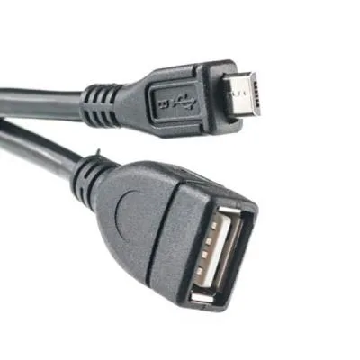 Перехідник OTG USB 2.0 AF to Micro 5P 0.5m PowerPlant (KD00AS1233)
