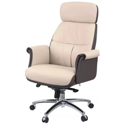 Офісне крісло Аклас Драгобрат, AL MB, Шкіра LC-F Beige/PU Dark Brown (00179841)