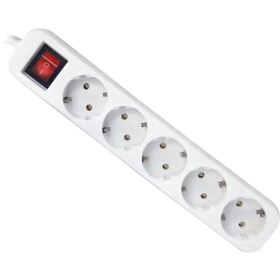 Мережевий подовжувач Defender S550 5.0 m 5 роз switch white (992430)